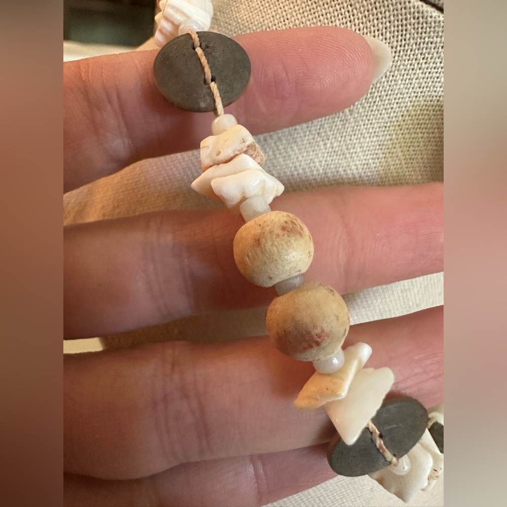 Natural Stone Shell And Coconut Shell Necklace Pe… - image 6